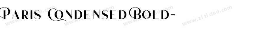 Paris Condensed Bold字体转换